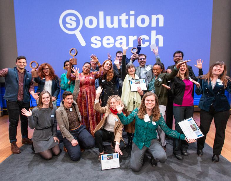 Climate Change Needs Behavior Change finalists on stage